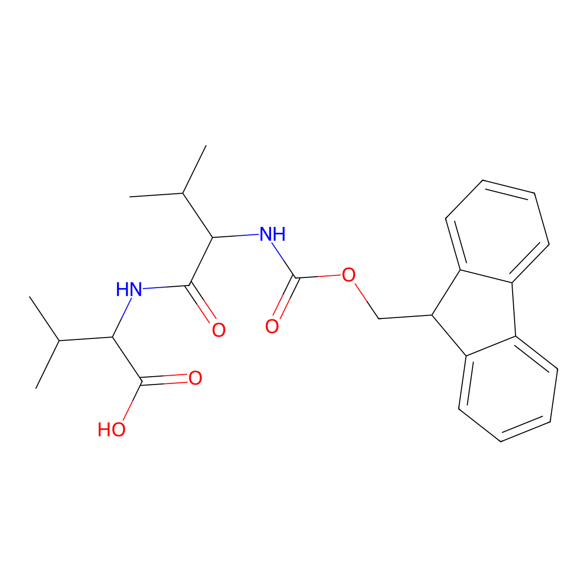 Fmoc-Val-Val-OH molecular structure, CAS 116460-32-3