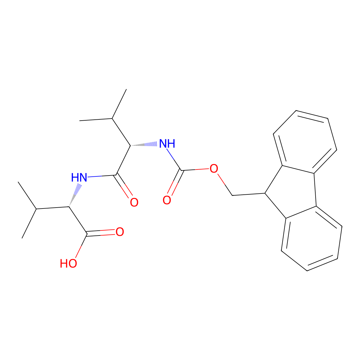 Fmoc-Val-Val-OH molecular structure, CAS 116460-32-3
