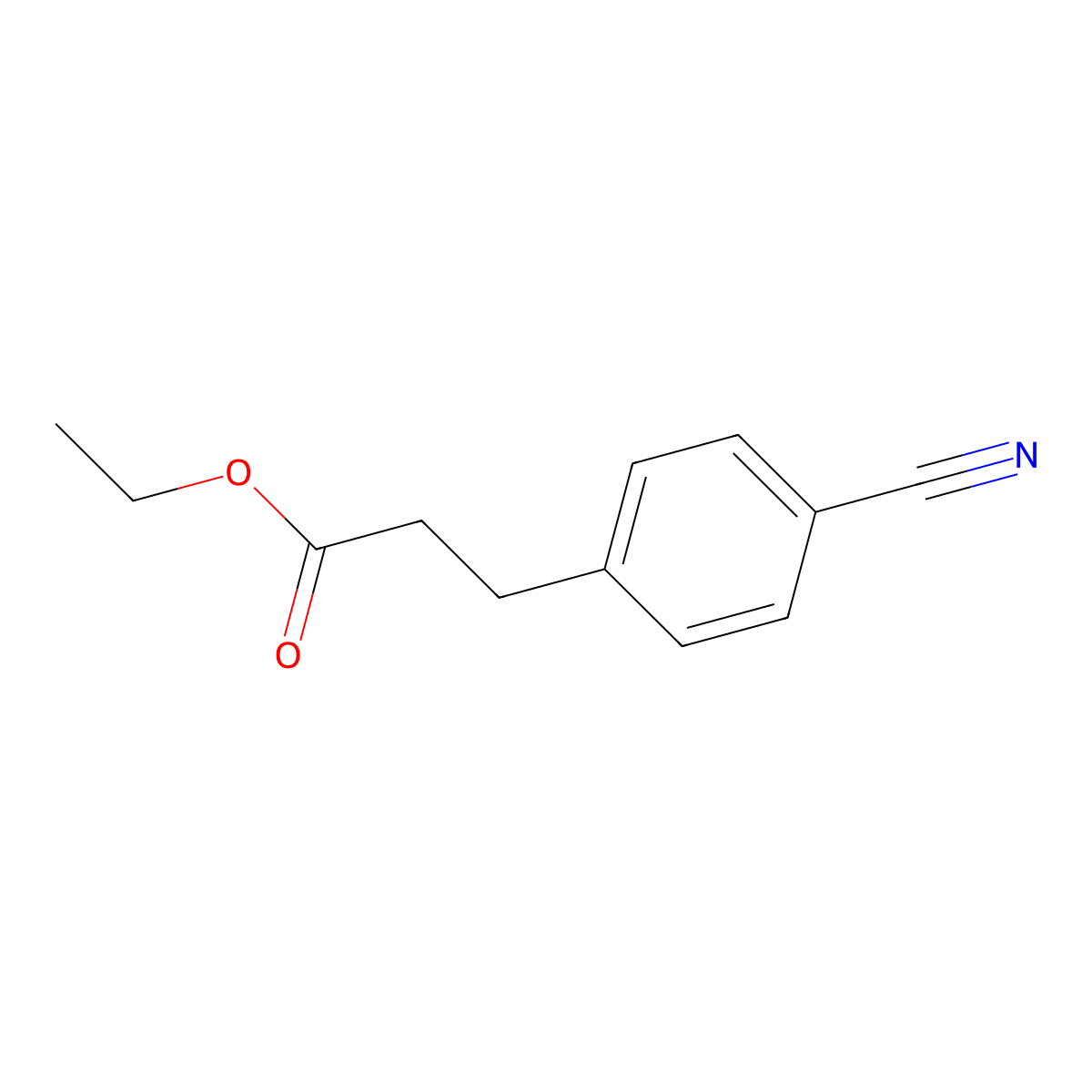 Ethyl 3-(4-cyanophenyl)propanoate molecular structure, CAS 116460-89-0