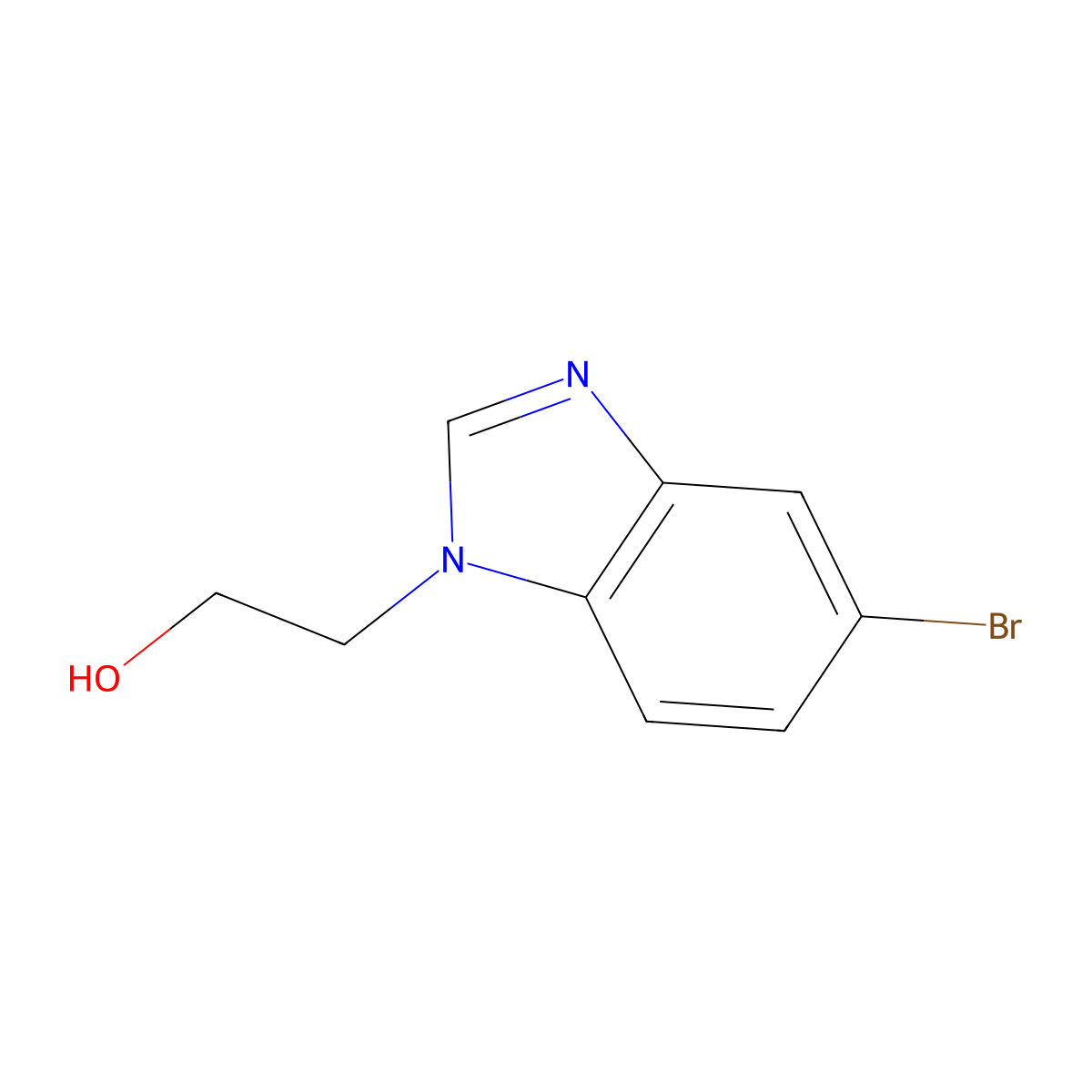 2-(5-Bromo-1H-benzimidazol-1-yl)ethan-1-ol molecular structure, CAS 116465-66-8