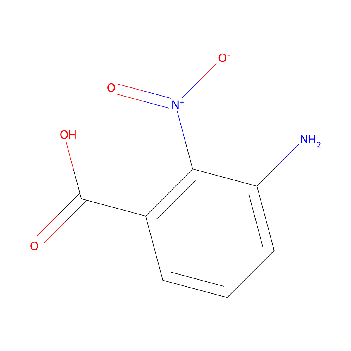 3-Amino-2-nitrobenzoic acid molecular structure, CAS 116465-92-0