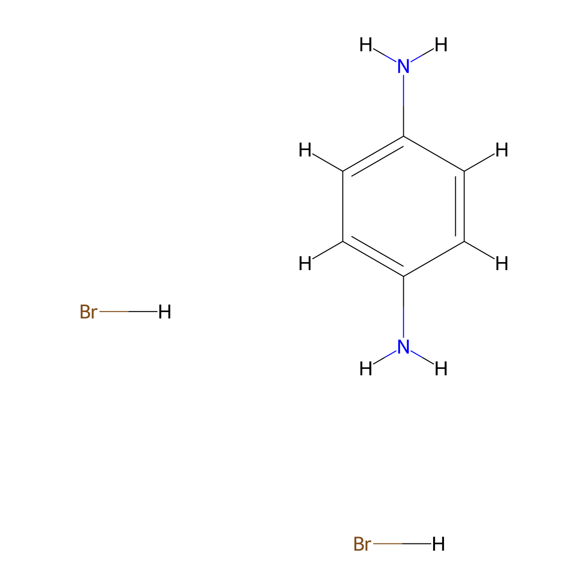 1,4-Phenyldiammonium dibromide molecular structure, CAS 116469-01-3