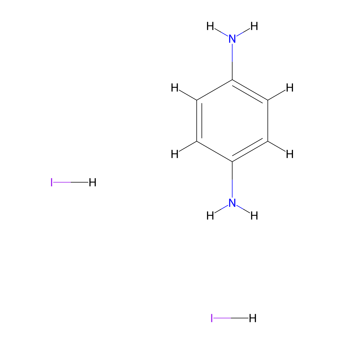 1,4-Phenylenediamine Dihydriodide molecular structure, CAS 116469-02-4