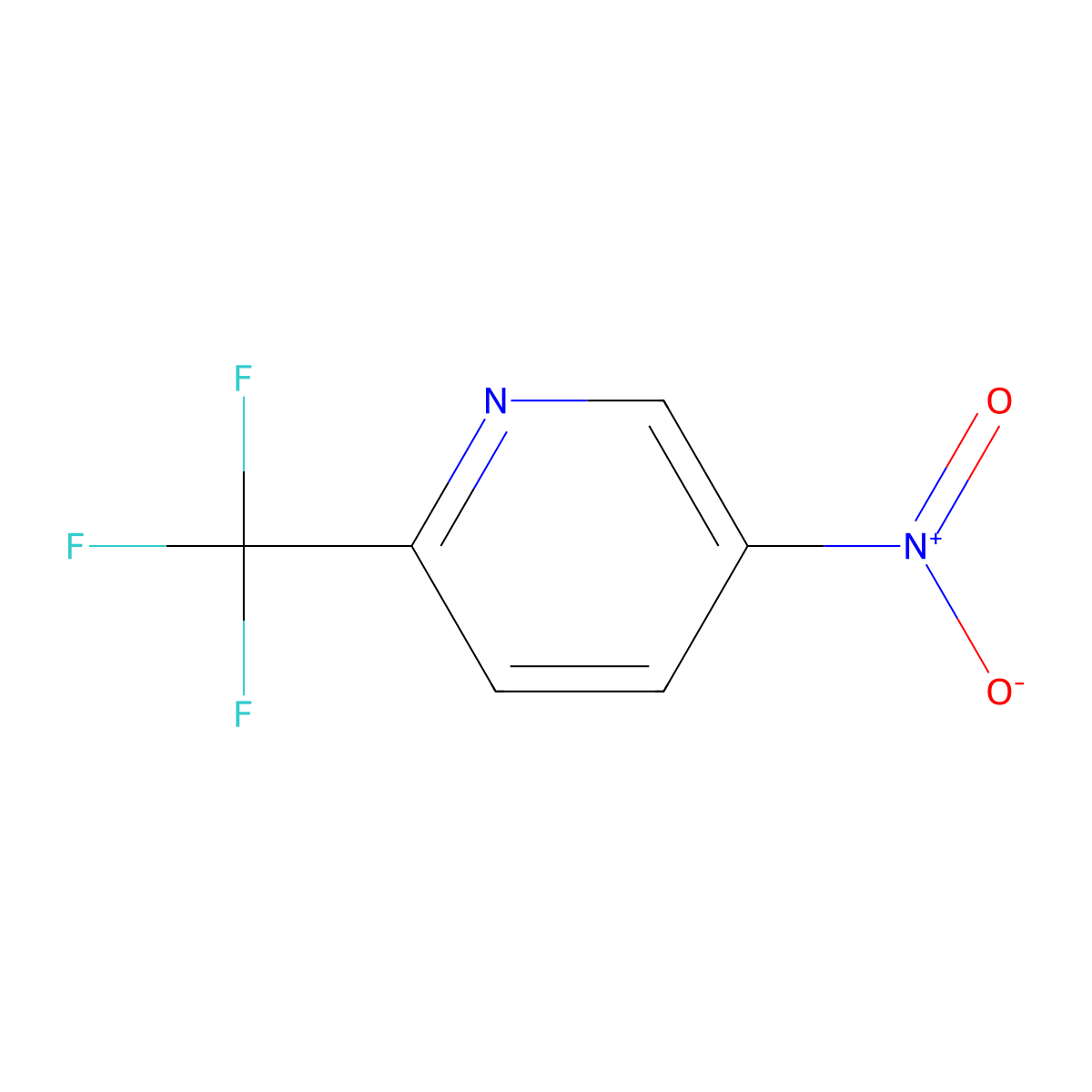 5-Nitro-2-(trifluoromethyl)pyridine molecular structure, CAS 116470-66-7