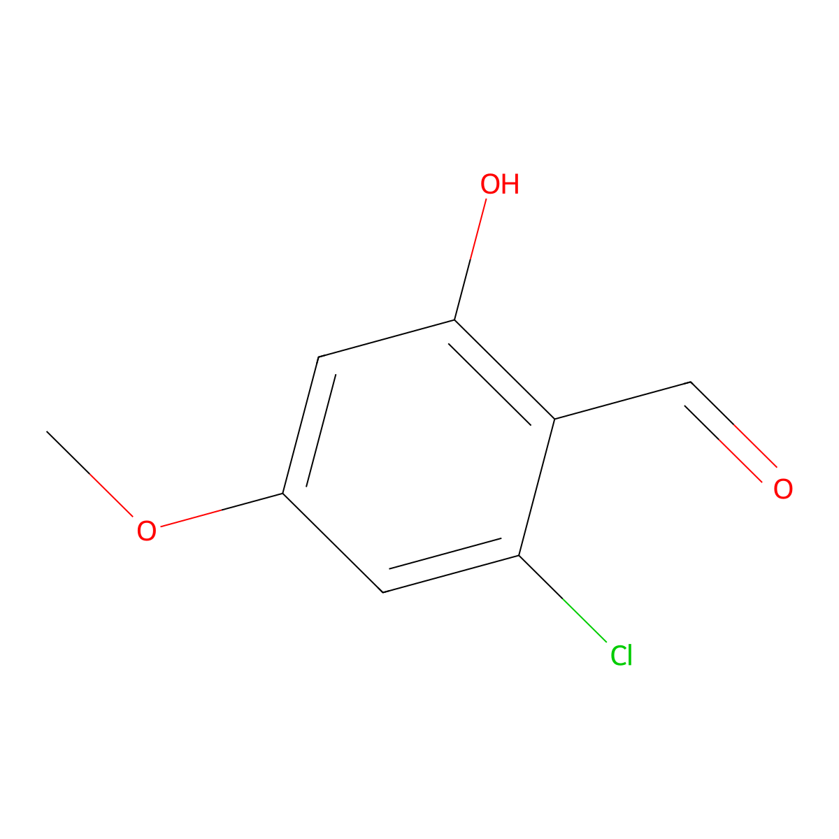2-Chloro-6-hydroxy-4-methoxybenzaldehyde molecular structure, CAS 116475-68-4