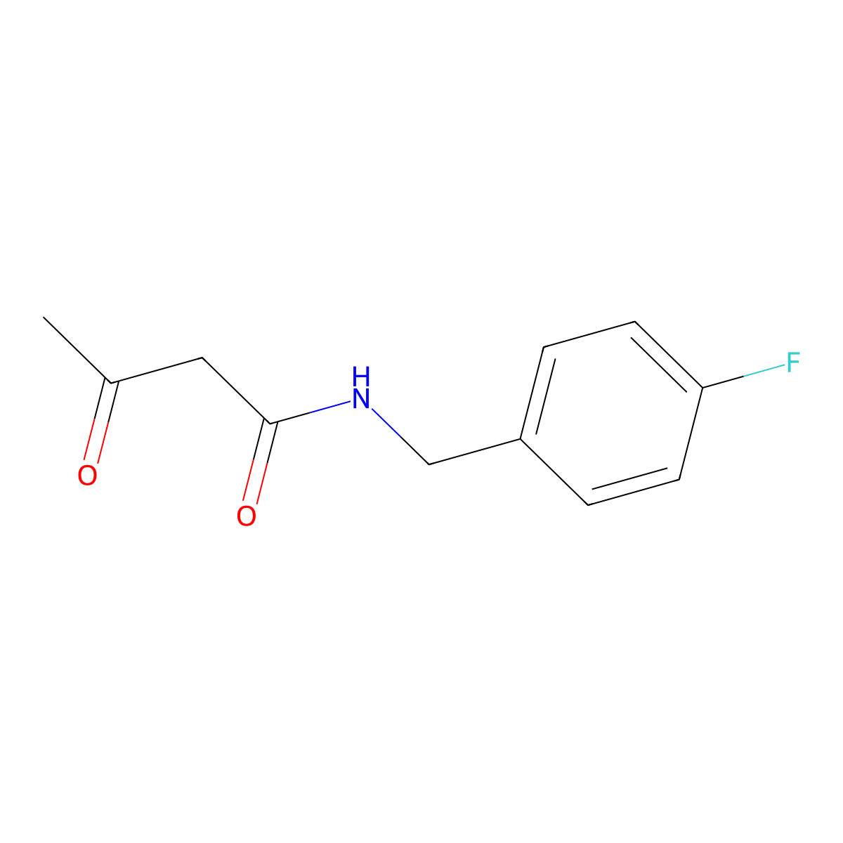 N-(4-Fluorobenzyl)-3-oxobutanamide molecular structure, CAS 116475-94-6