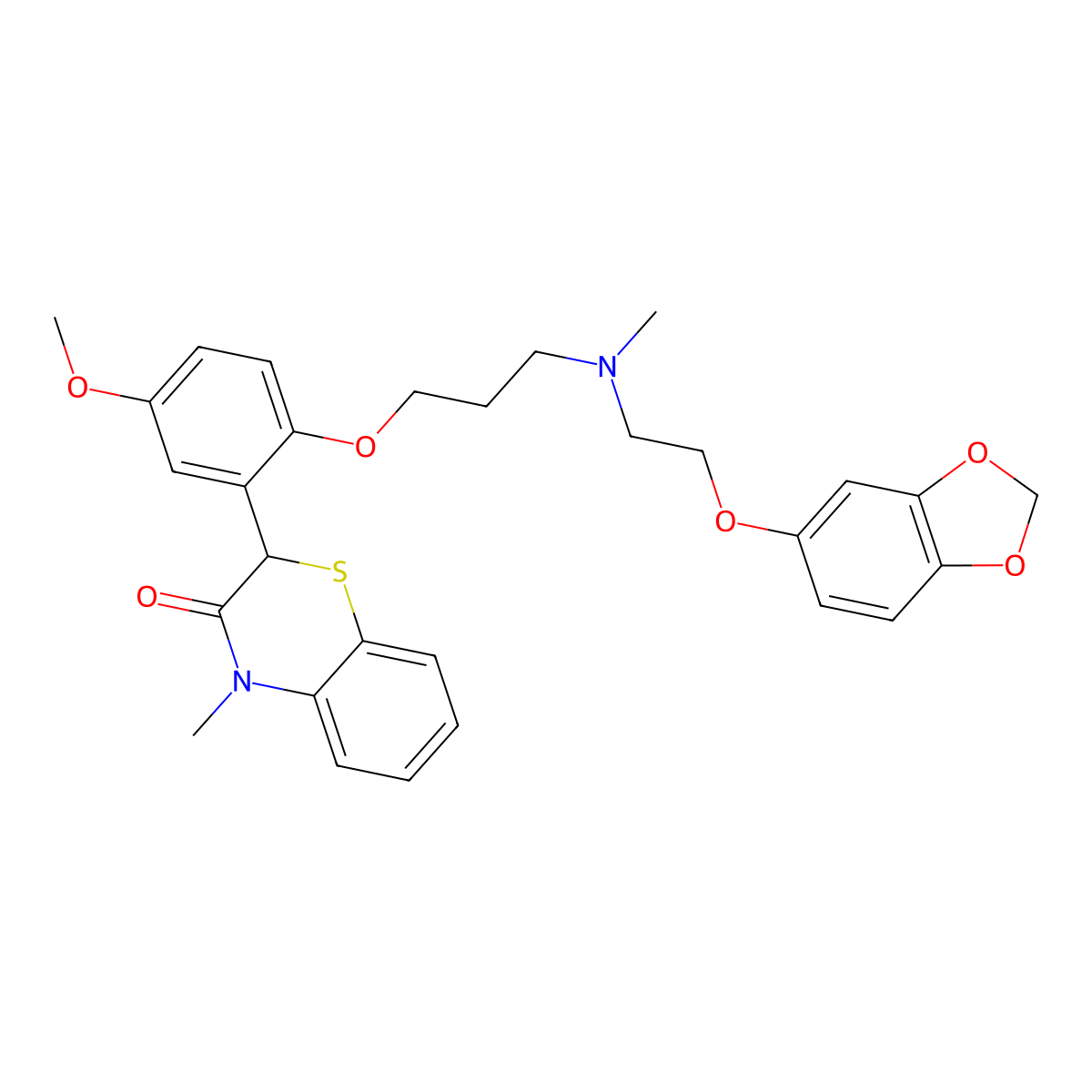 Semotiadil molecular structure, CAS 116476-13-2