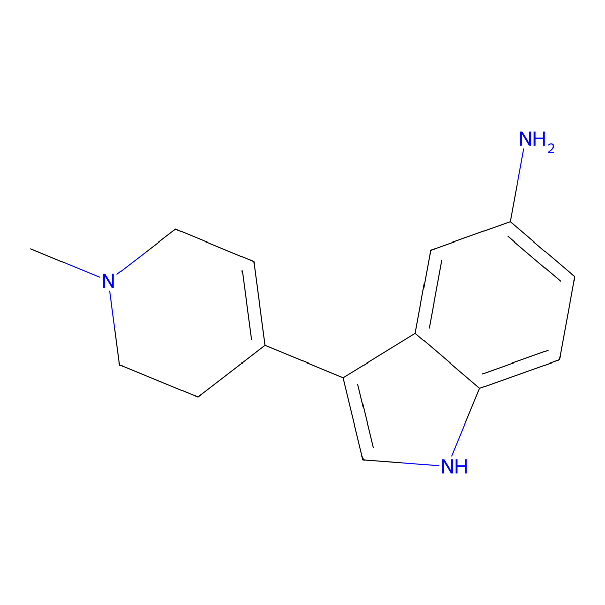 3-(1-Methyl-1,2,3,6-tetrahydropyridin-4-yl)-1h-indol-5-amine molecular structure, CAS 116480-62-7