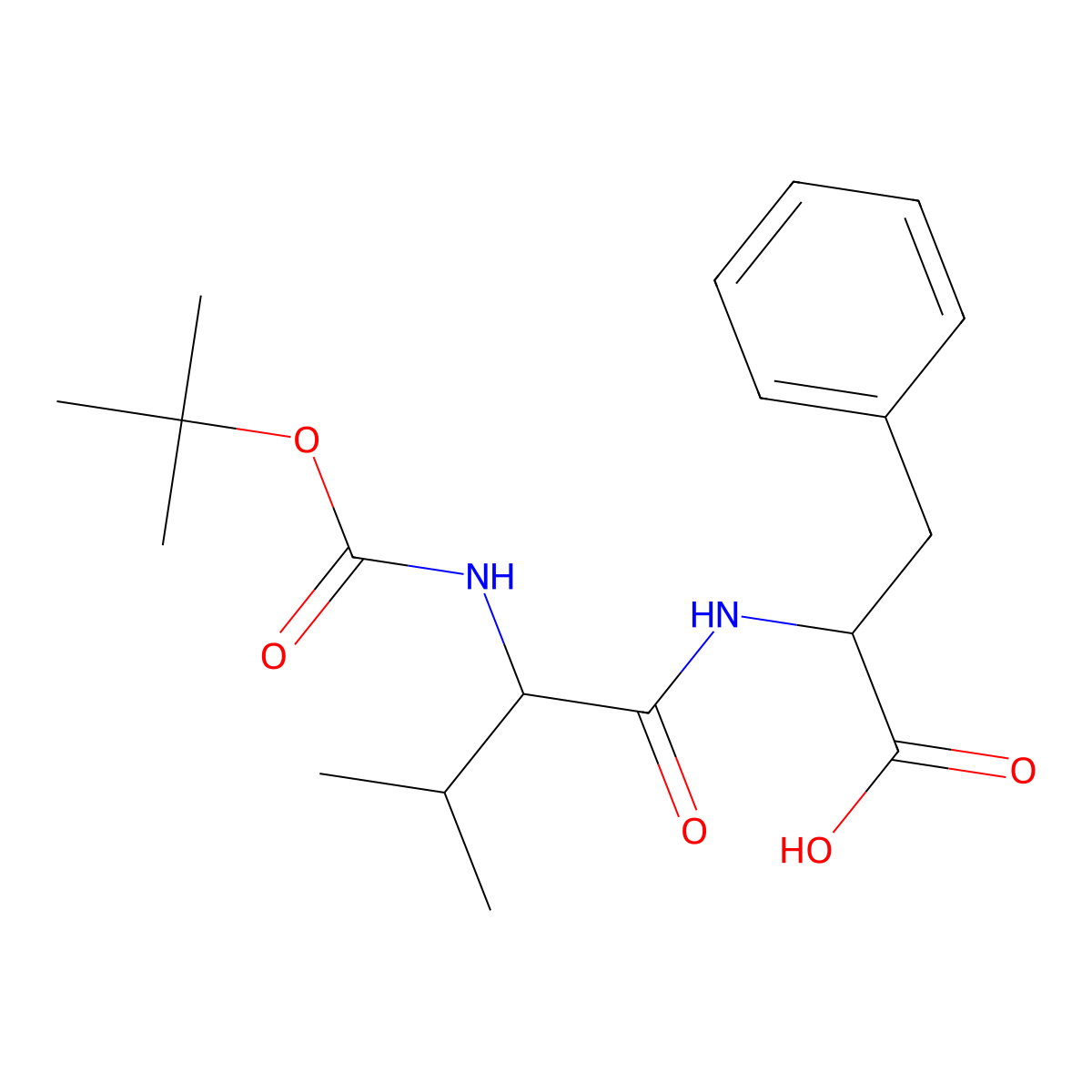 Boc-D-Valine-L-Phe-OH molecular structure, CAS 116480-86-5