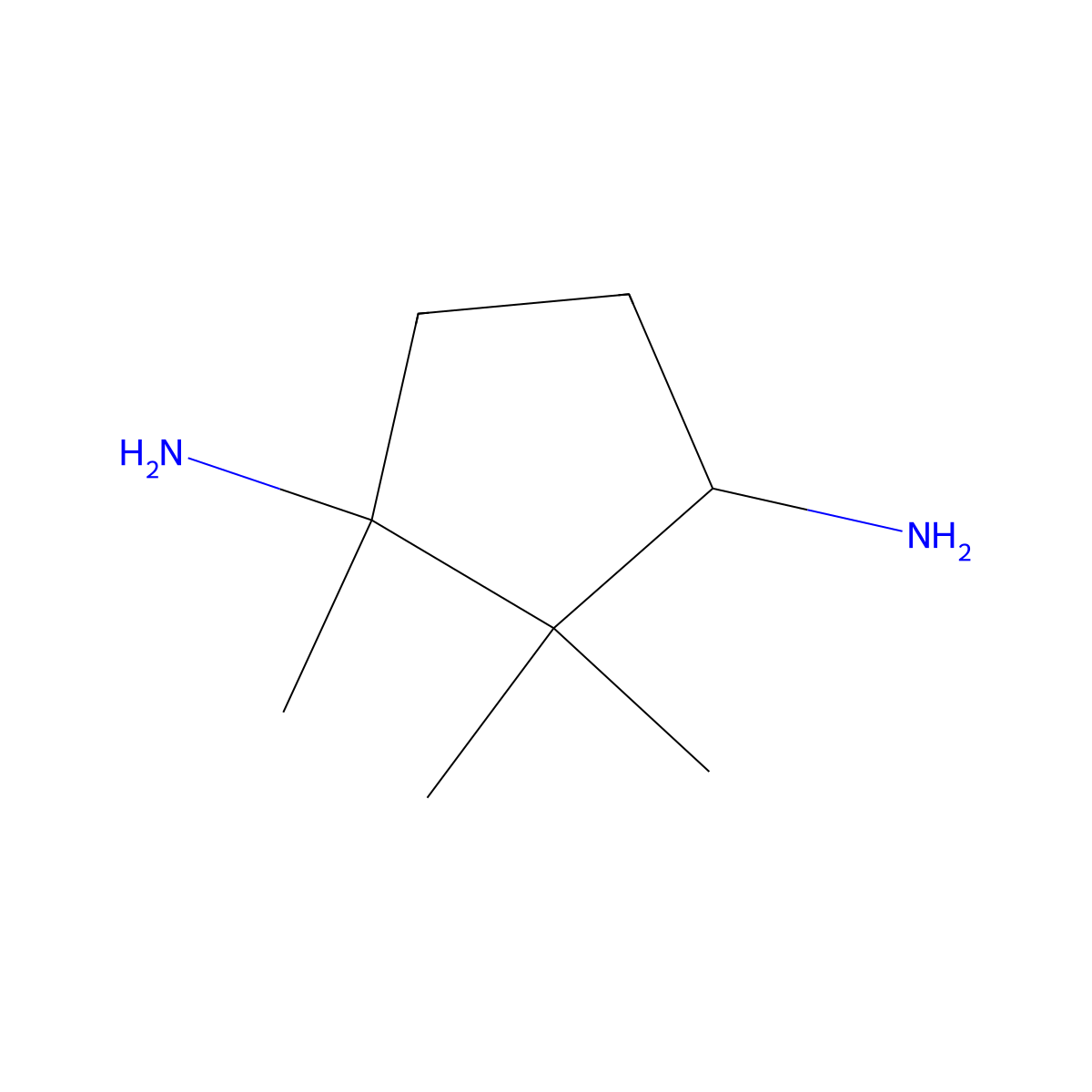 (1r,3s)-1,2,2-Trimethylcyclopentane-1,3-diamine molecular structure, CAS 116481-14-2