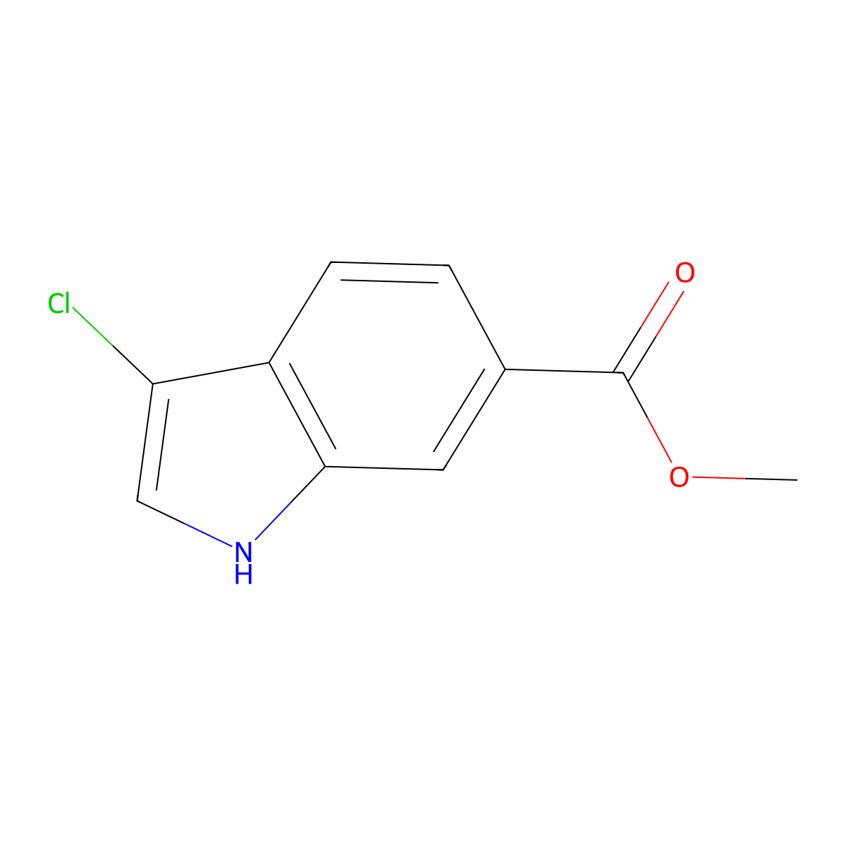 Methyl 3-chloro-1H-indole-6-carboxylate molecular structure, CAS 116482-50-9