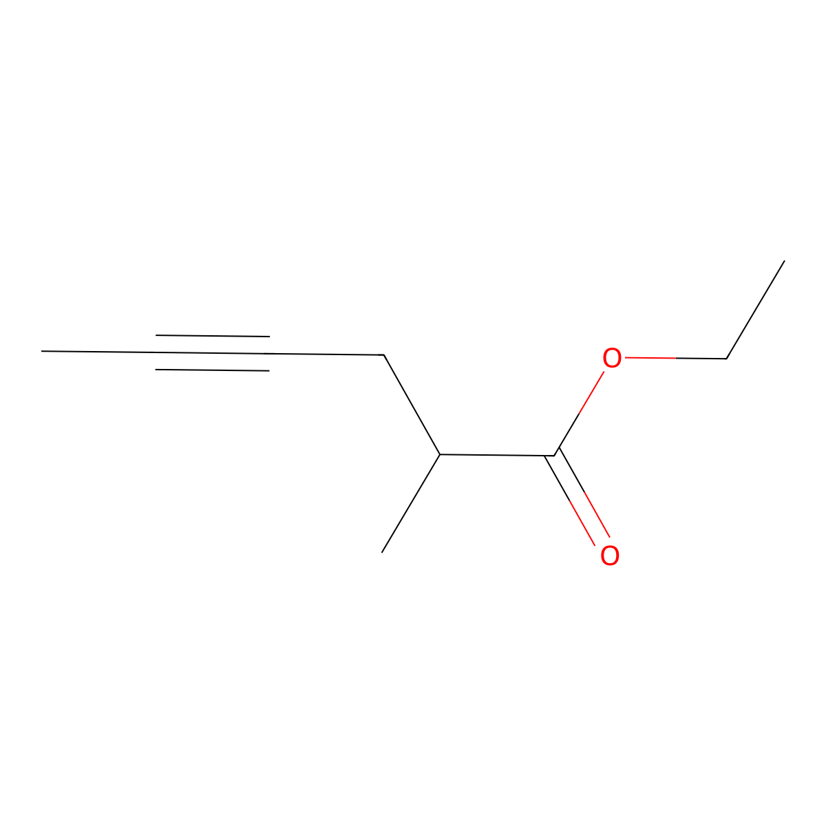 Ethyl 2-methylhex-4-ynoate molecular structure, CAS 116484-93-6