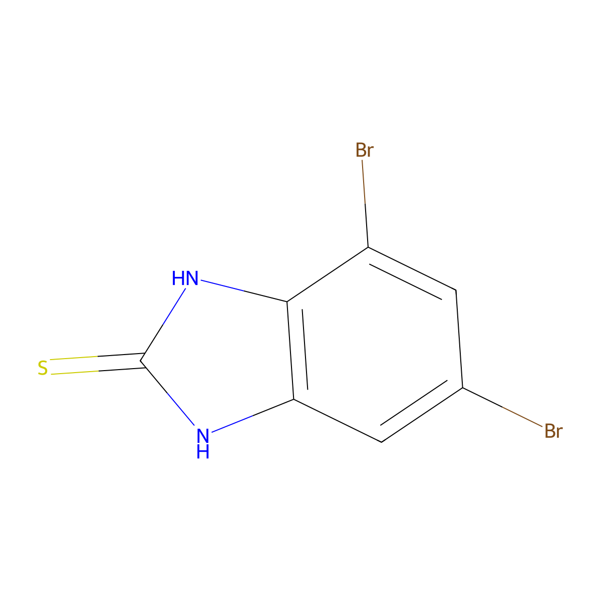 4,6-dibromo-2,3-dihydro-1H-1,3-benzodiazole-2-thione molecular structure, CAS 116485-01-9