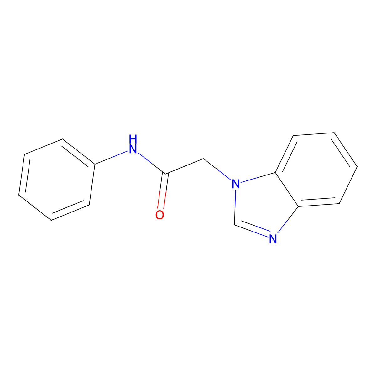 2-(1H-1,3-benzodiazol-1-yl)-N-phenylacetamide molecular structure, CAS 116488-20-1