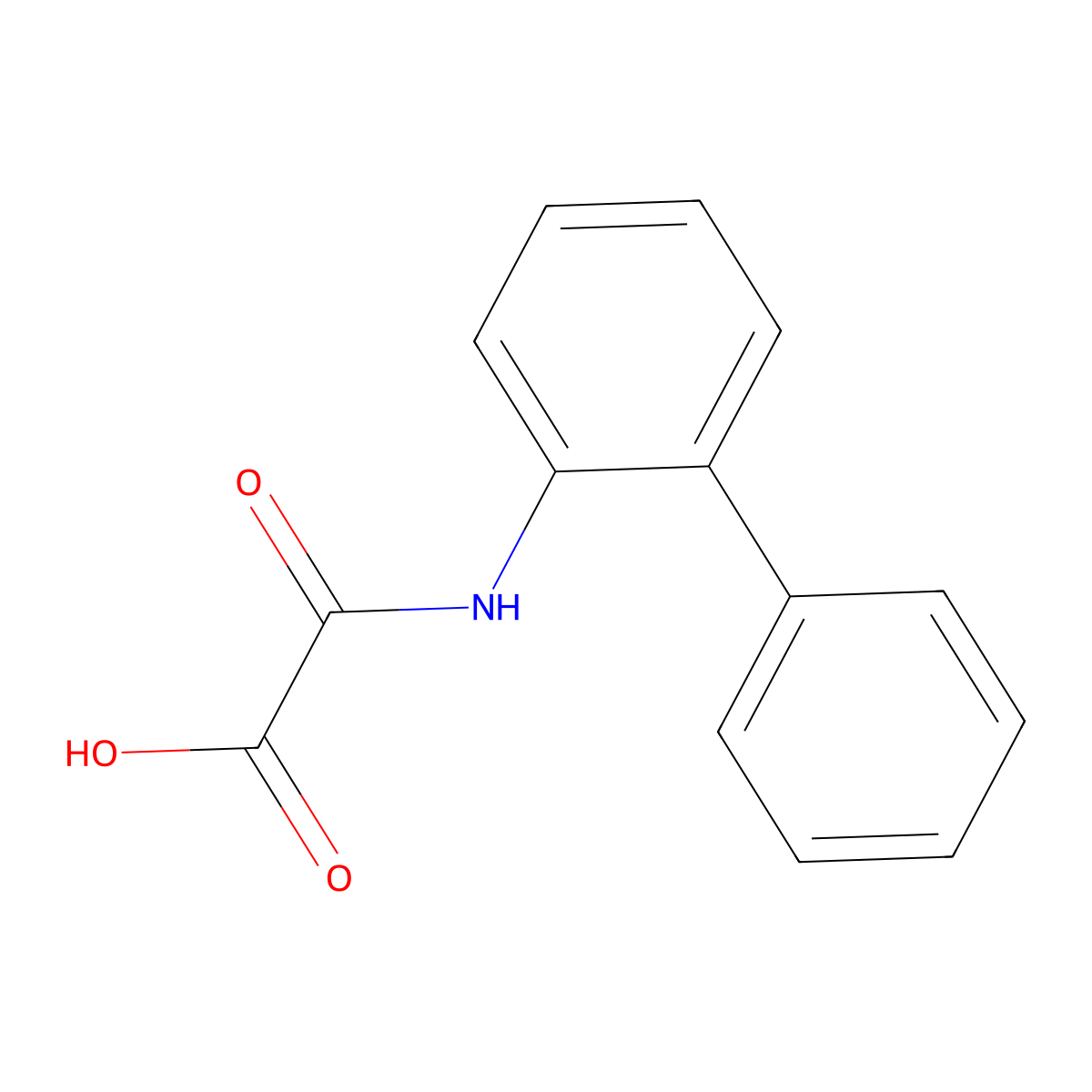 ({[1,1'-Biphenyl]-2-yl}carbamoyl)formic acid molecular structure, CAS 116490-13-2