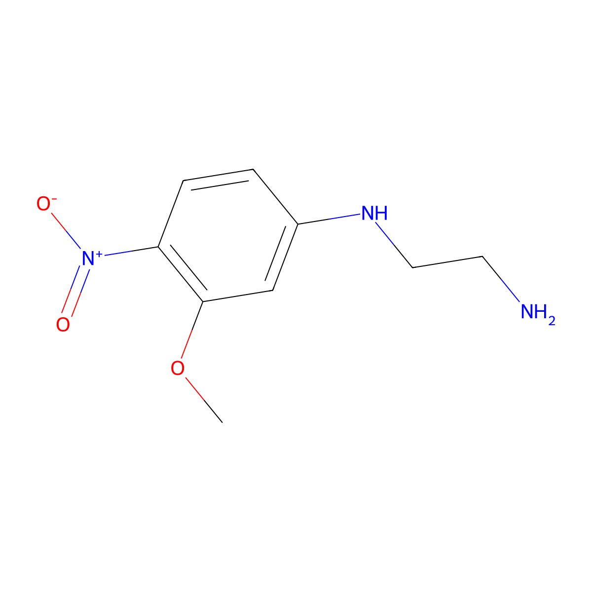 1,2-Ethanediamine, N-(3-methoxy-4-nitrophenyl)- molecular structure, CAS 116495-22-8