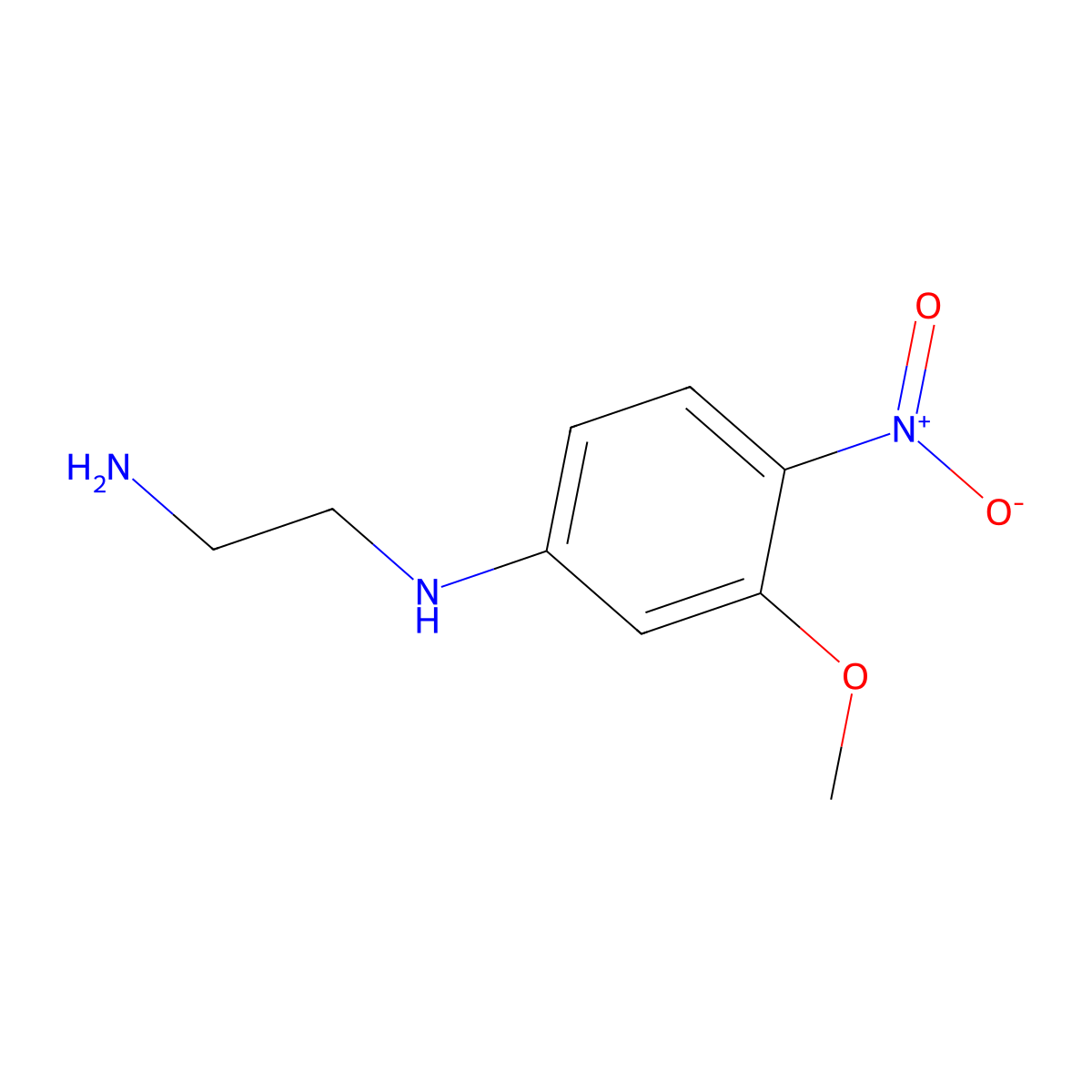 1,2-Ethanediamine, N-(3-methoxy-4-nitrophenyl)- molecular structure, CAS 116495-22-8