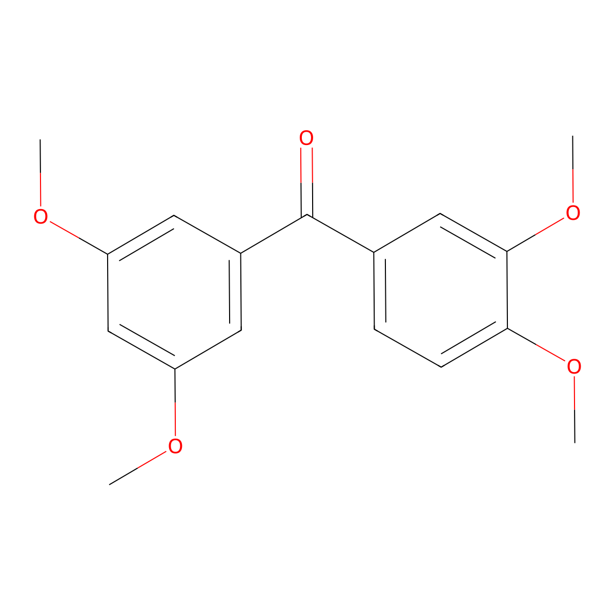 (3,4-Dimethoxyphenyl)(3,5-dimethoxyphenyl)methanone molecular structure, CAS 116496-27-6
