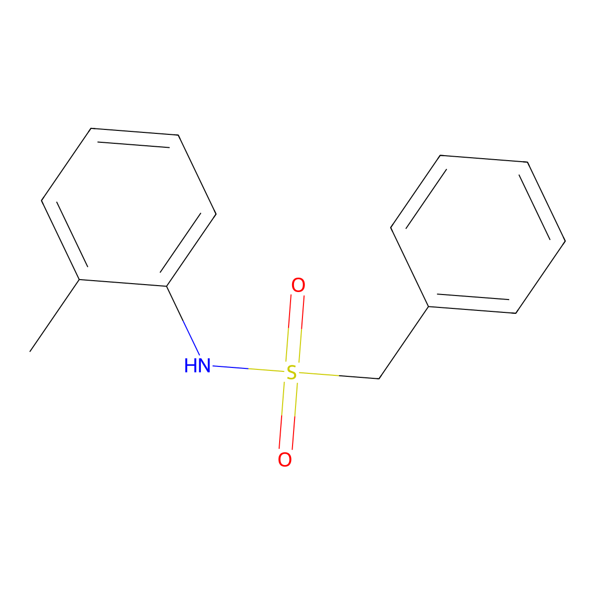 N-(2-methylphenyl)-1-phenylmethanesulfonamide molecular structure, CAS 116496-32-3