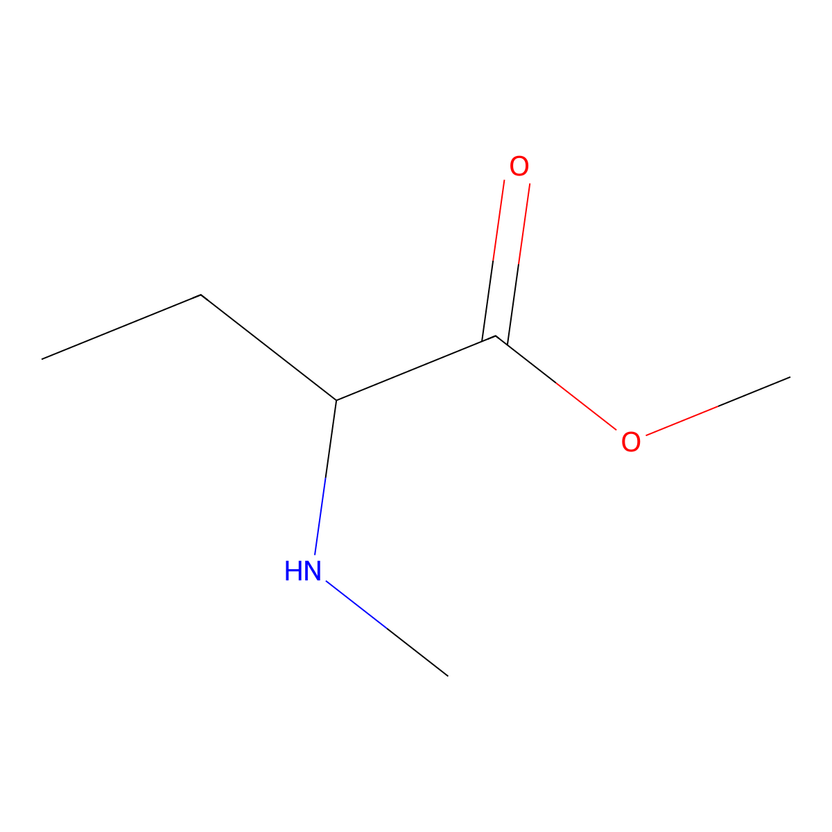 L-2-Aminobutyric acid, N-methyl-, methyl ester molecular structure, CAS 116496-48-1