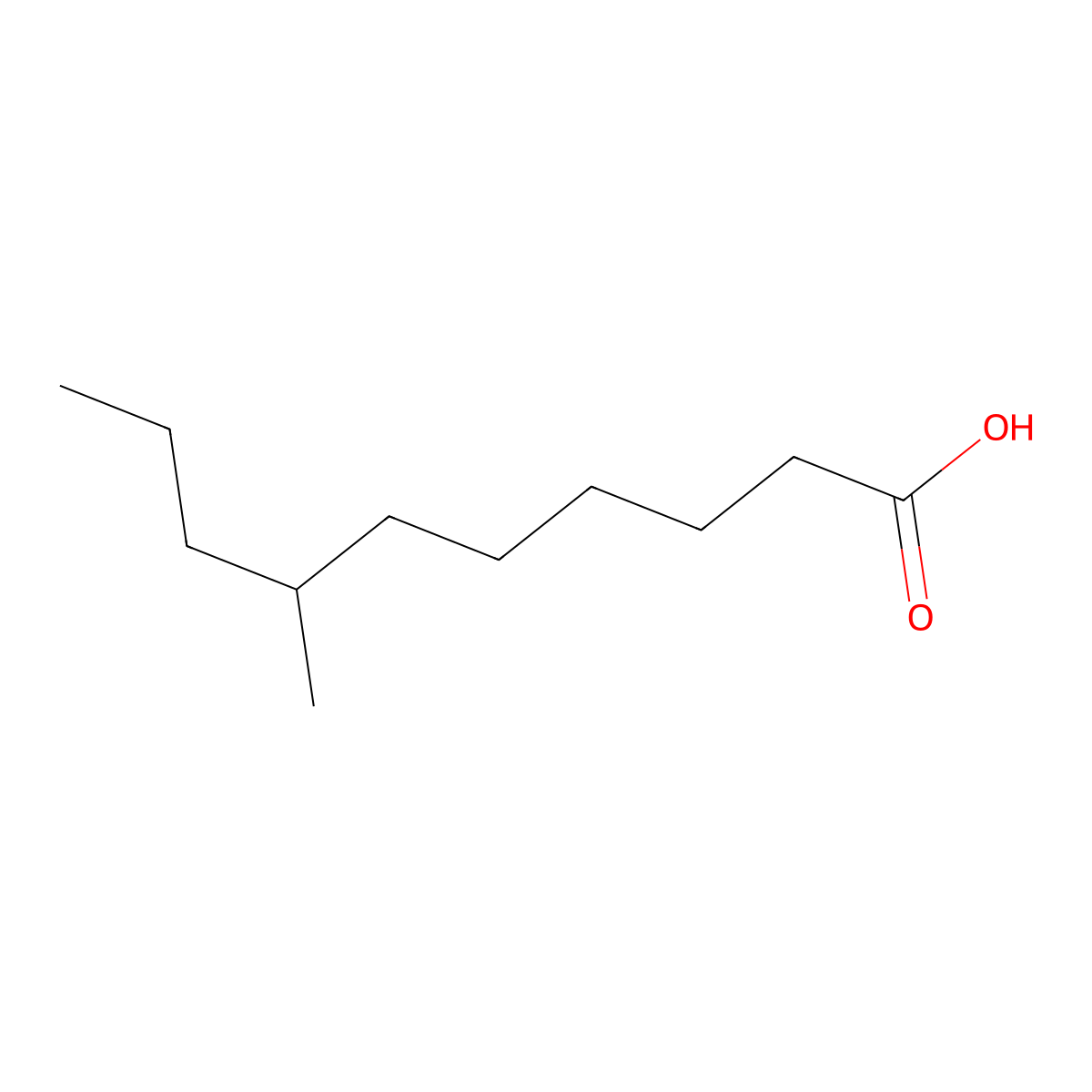 7-Methyldecanoic acid molecular structure, CAS 116496-50-5
