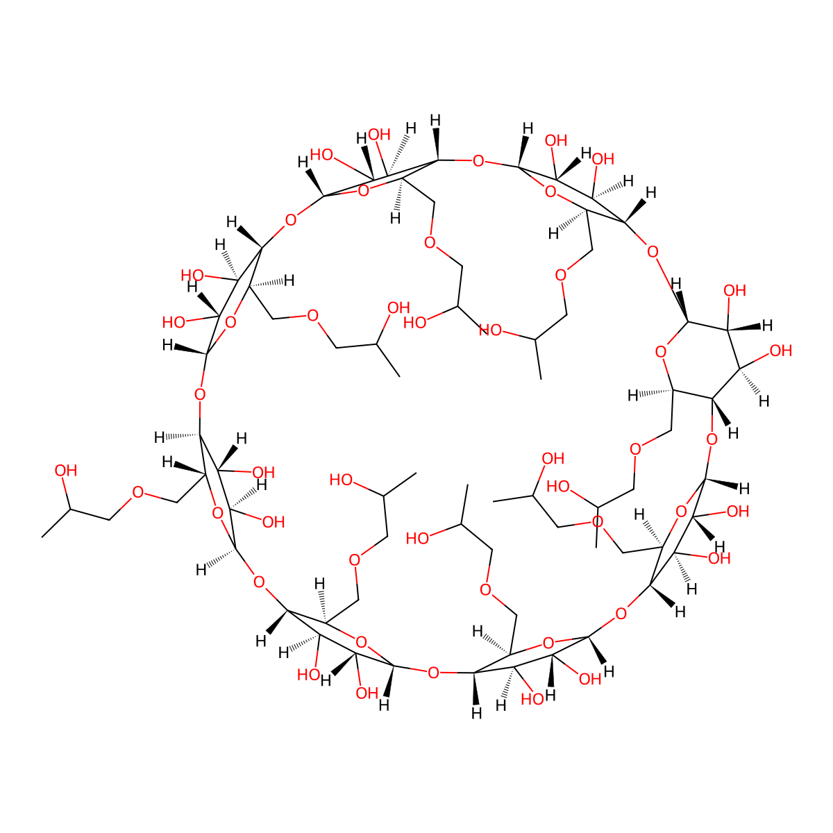 3-Hydroxypropyl-gamma-Cyclodextrin molecular structure, CAS 116502-52-4