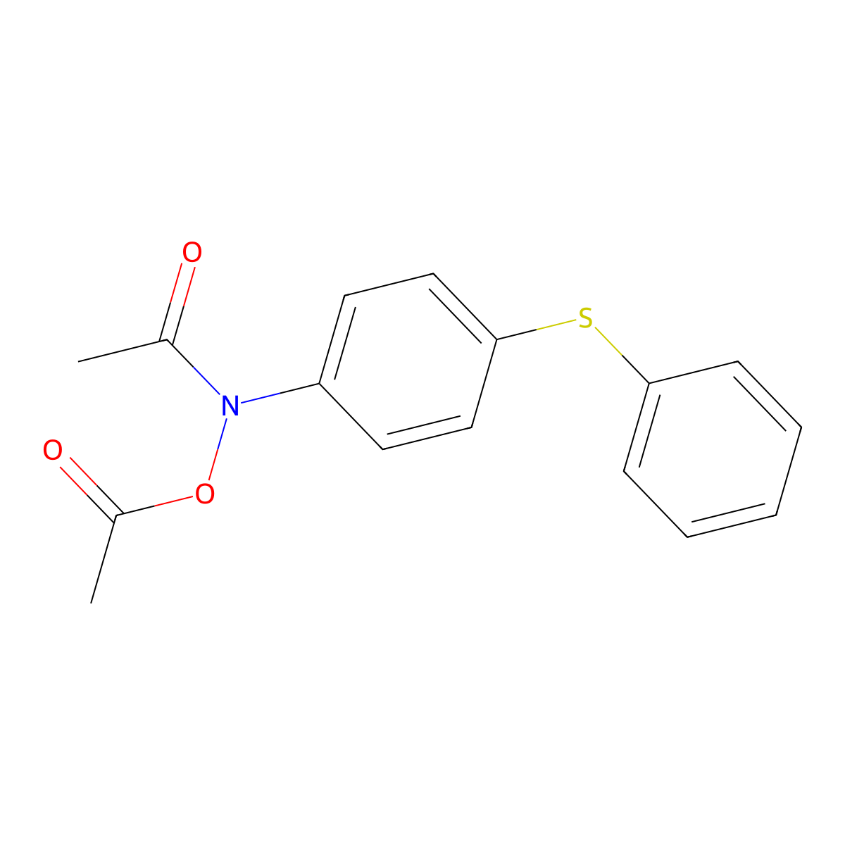 Acetamide, N-(acetyloxy)-N-(4-(phenylthio)phenyl)- molecular structure, CAS 116505-02-3