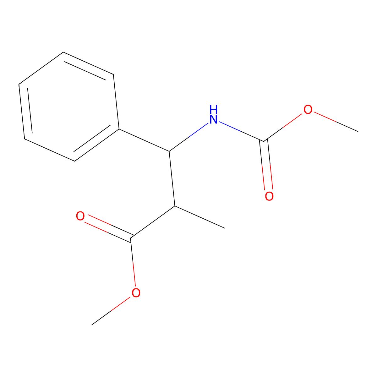 (2S,3R)-Methyl 3-((methoxycarbonyl)amino)-2-methyl-3-phenylpropanoate molecular structure, CAS 116507-58-5
