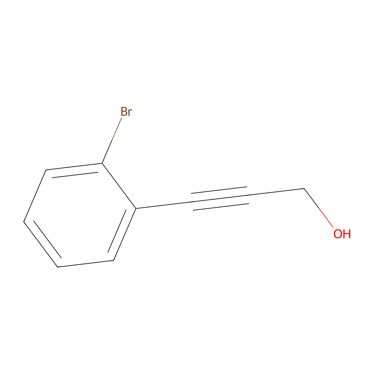 3-(2-Bromophenyl)prop-2-yn-1-ol molecular structure, CAS 116509-98-9