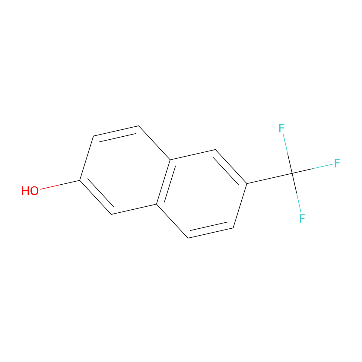 6-(Trifluoromethyl)naphthalen-2-ol molecular structure, CAS 116511-74-1