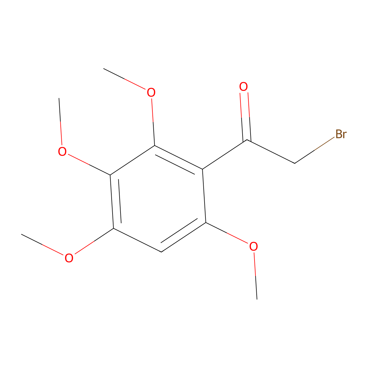 Ethanone, 2-bromo-1-(2,3,4,6-tetramethoxyphenyl)- molecular structure, CAS 116511-97-8