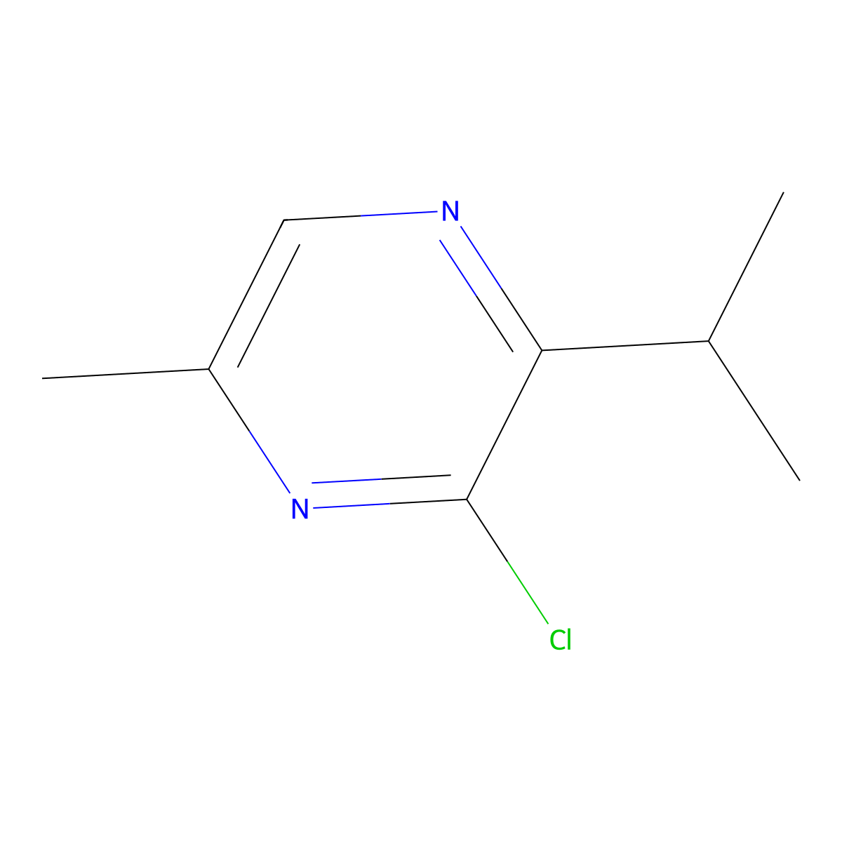 3-Chloro-2-isopropyl-5-methylpyrazine molecular structure, CAS 116513-20-3