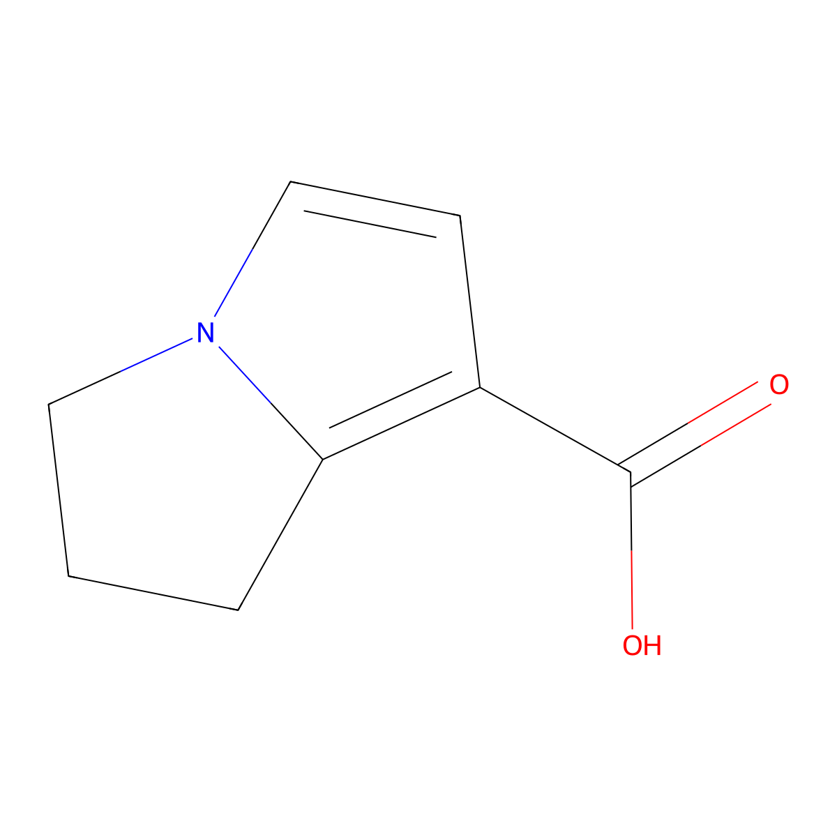 2,3-dihydro-1H-pyrrolizine-7-carboxylic acid molecular structure, CAS 116515-48-1