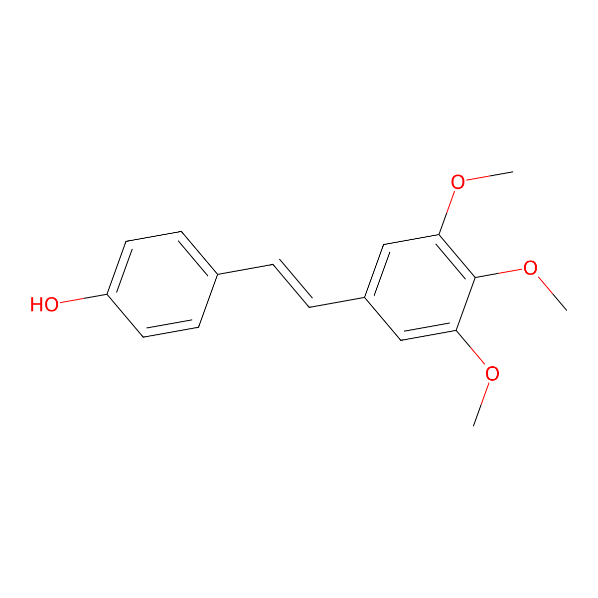 (E)-4-(3,4,5-Trimethoxystyryl)phenol molecular structure, CAS 116519-00-7