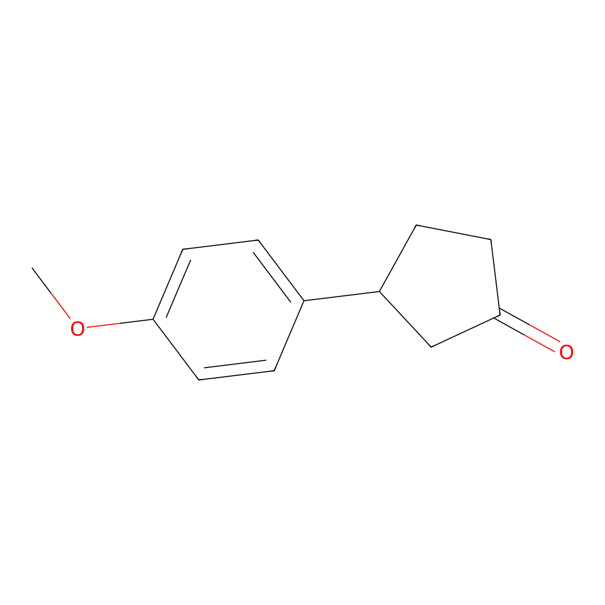 3-(4-Methoxyphenyl)cyclopentan-1-one molecular structure, CAS 116526-34-2