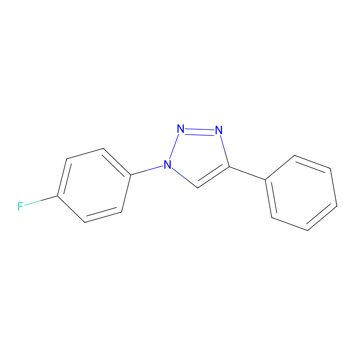 1-(4-Fluorophenyl)-4-phenyl-1H-1,2,3-triazole molecular structure, CAS 116529-14-7
