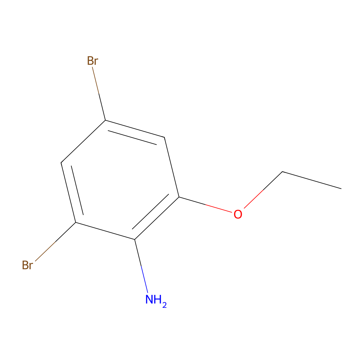 2,4-Dibromo-6-ethoxyaniline molecular structure, CAS 116529-46-5