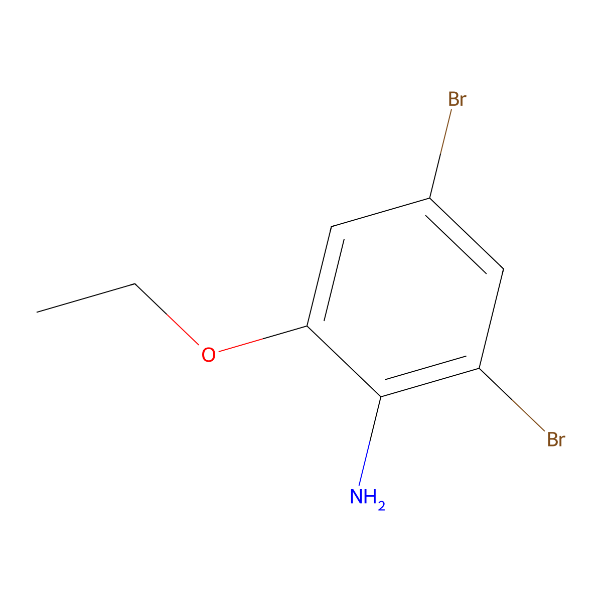 2,4-Dibromo-6-ethoxyaniline molecular structure, CAS 116529-46-5