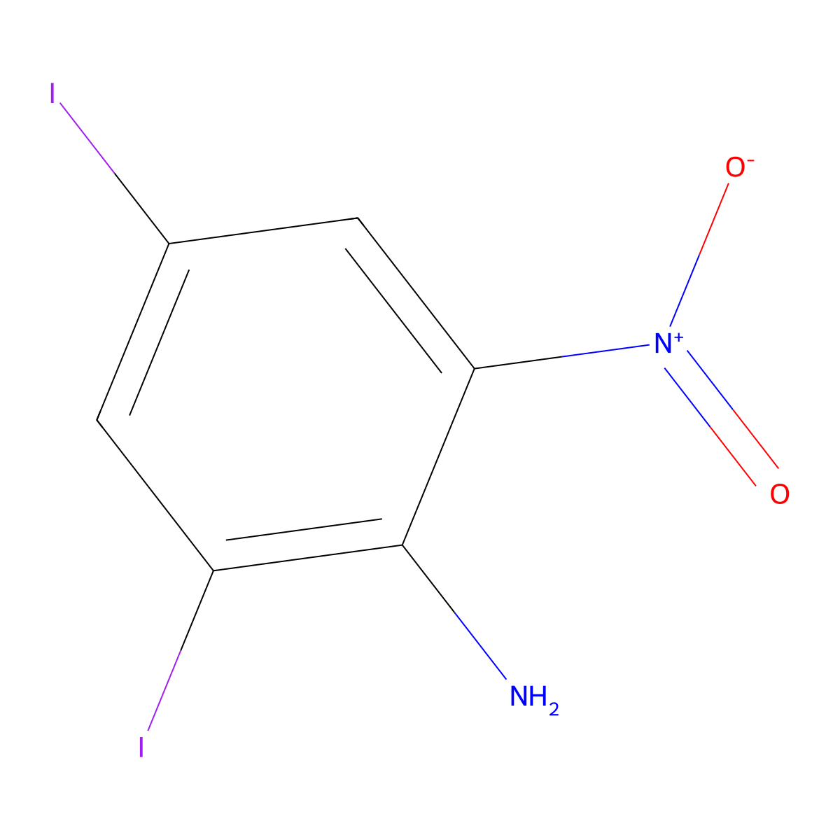 2,4-Diiodo-6-nitroaniline molecular structure, CAS 116529-49-8