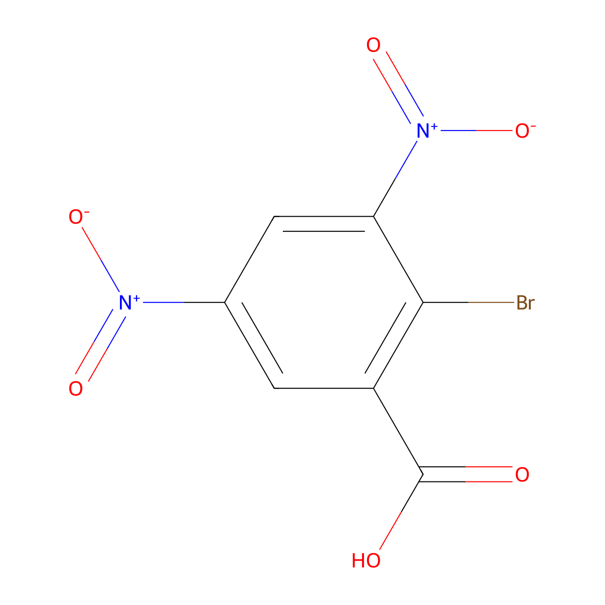 2-Bromo-3,5-dinitrobenzoic acid molecular structure, CAS 116529-60-3
