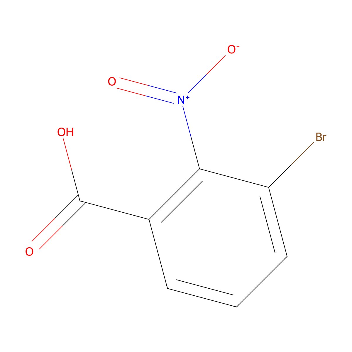3-Bromo-2-nitrobenzoic acid molecular structure, CAS 116529-61-4