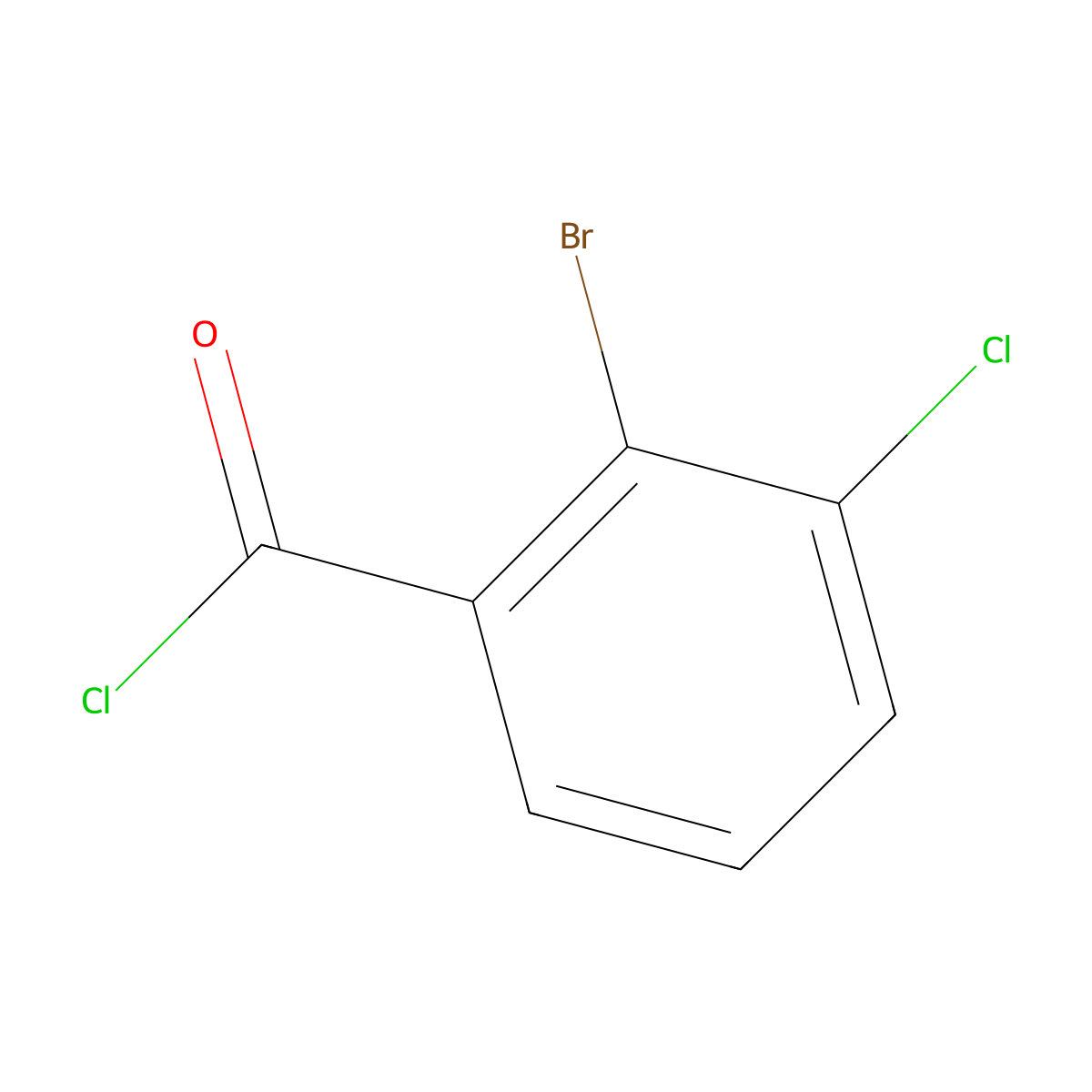 2-Bromo-3-chlorobenzoyl chloride molecular structure, CAS 116529-64-7