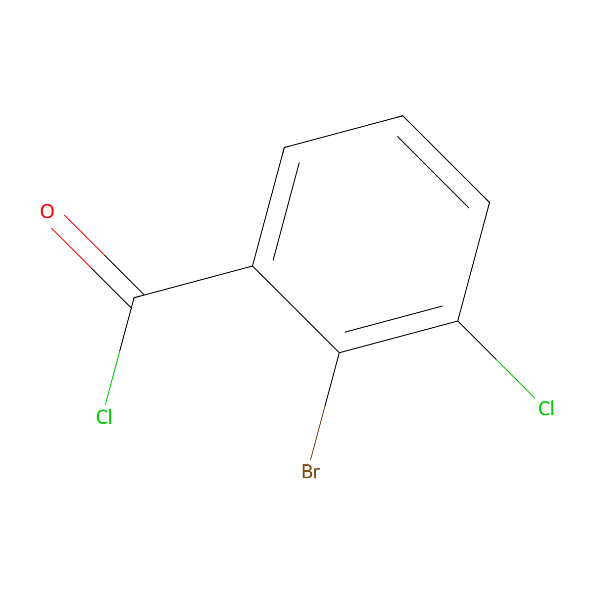 2-Bromo-3-chlorobenzoyl chloride molecular structure, CAS 116529-64-7