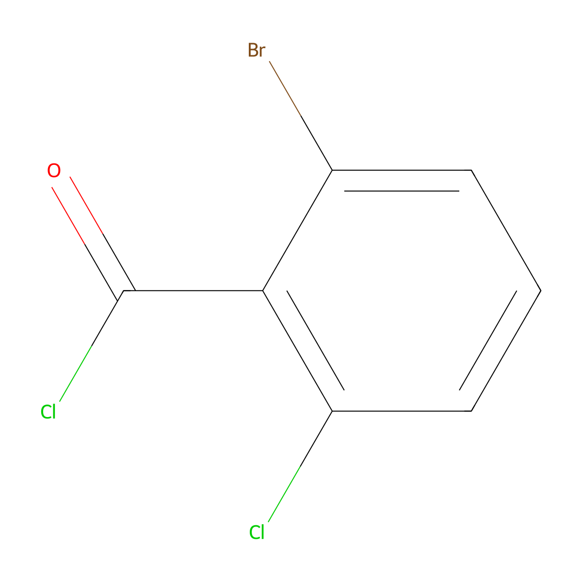2-Bromo-6-chlorobenzoyl chloride molecular structure, CAS 116529-65-8