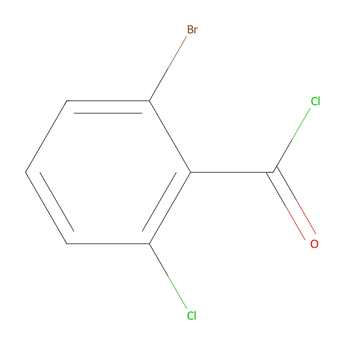 2-Bromo-6-chlorobenzoyl chloride molecular structure, CAS 116529-65-8