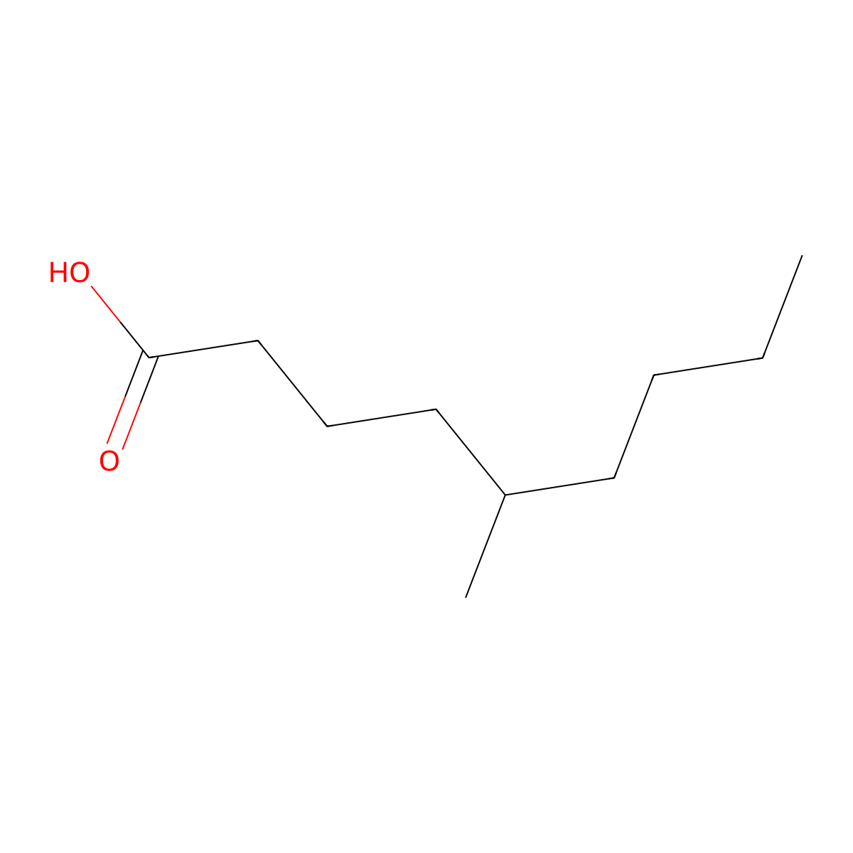 5-Methylnonanoic acid molecular structure, CAS 116530-39-3