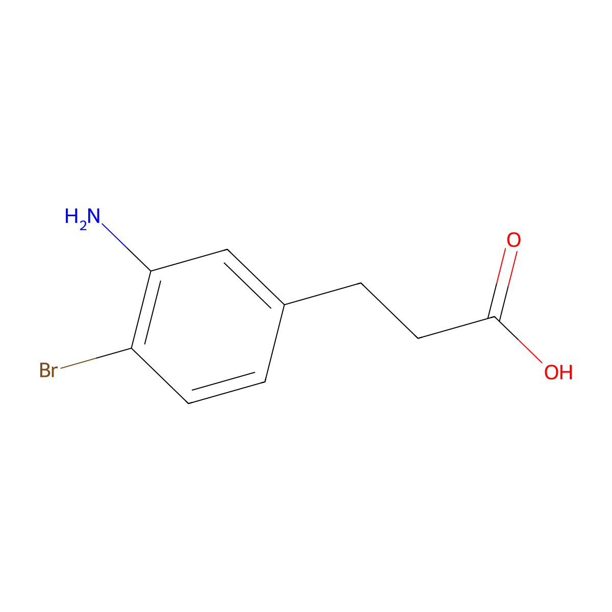 3-(3-Amino-4-bromophenyl)propanoic acid molecular structure, CAS 116530-55-3