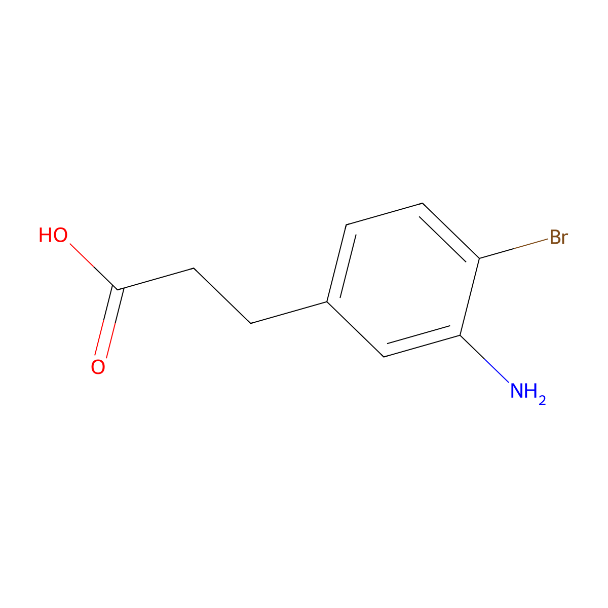 3-(3-Amino-4-bromophenyl)propanoic acid molecular structure, CAS 116530-55-3