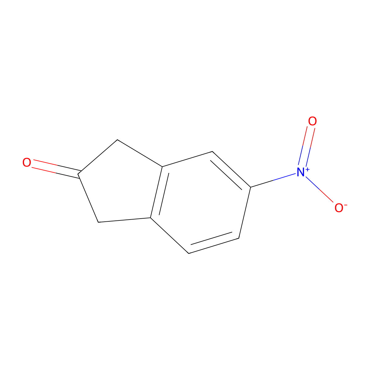 5-Nitro-2-indanone molecular structure, CAS 116530-60-0