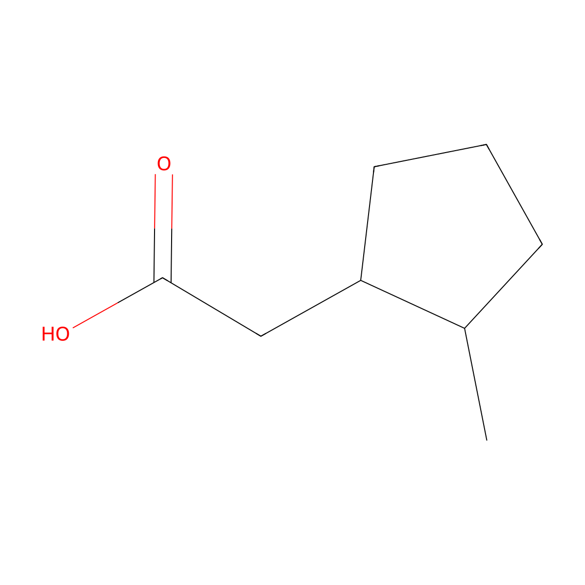 2-(2-methylcyclopentyl)acetic Acid molecular structure, CAS 116530-98-4